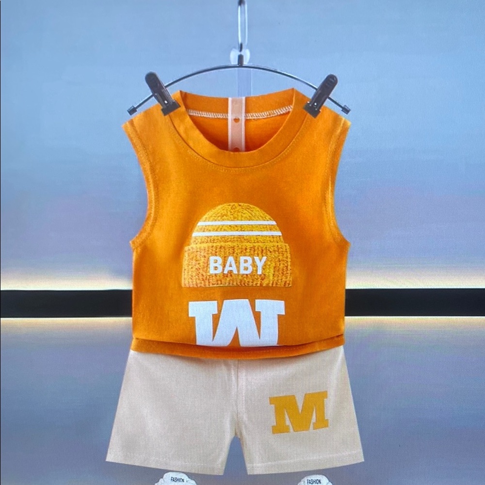 Orange and Cream Baby Outfit